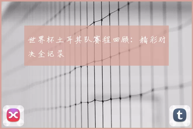 世界杯土耳其队赛程回顾：精彩对决全记录